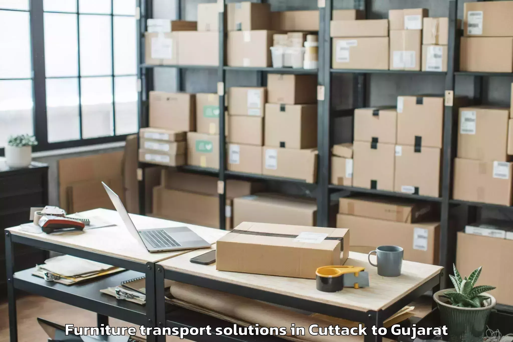 Hassle-Free Cuttack to Dhandhuka Furniture Transport Solutions